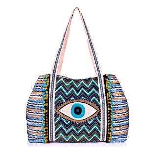 America & Beyond Evil Eye Tote